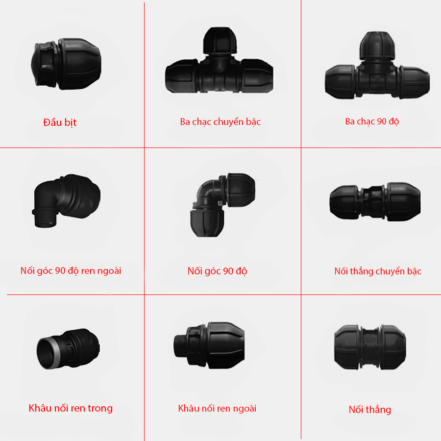 Phụ kiện ống nhựa HDPE Hoa Sen chính hãng- giao hàng toàn quốc.