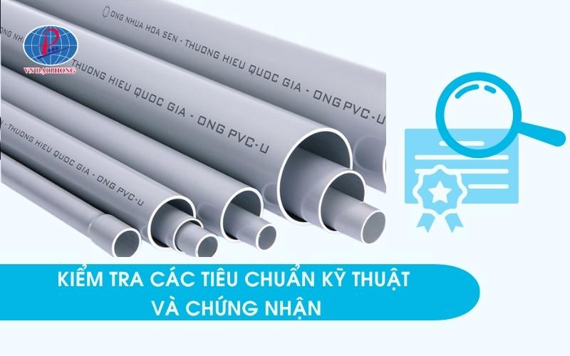 Kiểm tra các tiêu chuẩn kỹ thuật và chứng nhận